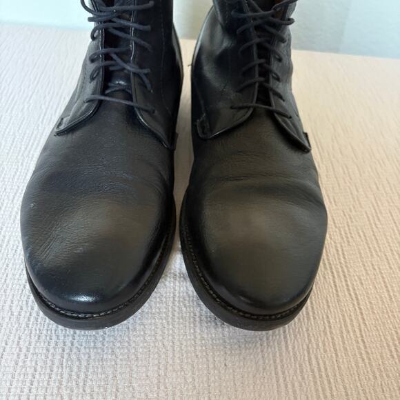 Mr. Bs Black Leather Lace-Up Boots 12 Made in Romania Butter Soft OldMoney - Picture 11 of 11